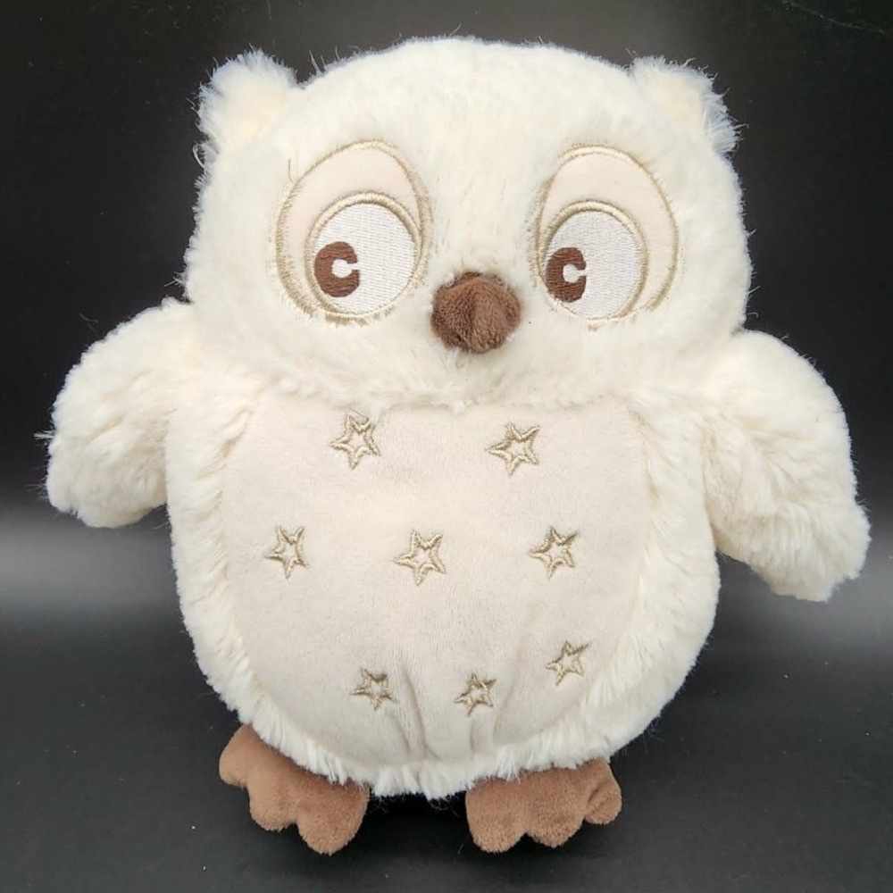 Linzy‎ Cream Star Owl Kids 9in Plush Stuffed Animal Bird Nursery Decor Woodland